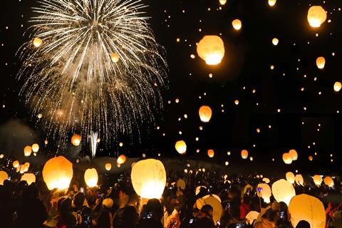 津南ランタン打ち上げ花火(イメージ)